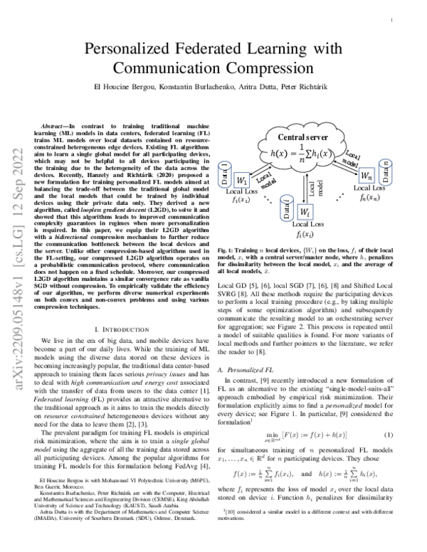 (PDF) Personalized Federated Learning with Communication Compression