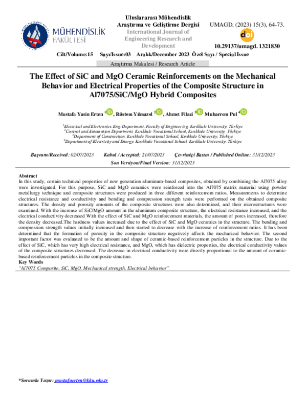 (PDF) The Effect of SiC and MgO Ceramic Reinforcements on the ...