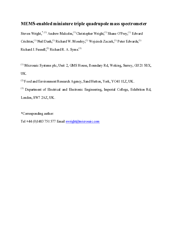 (PDF) A Microelectromechanical Systems-Enabled, Miniature Triple ...