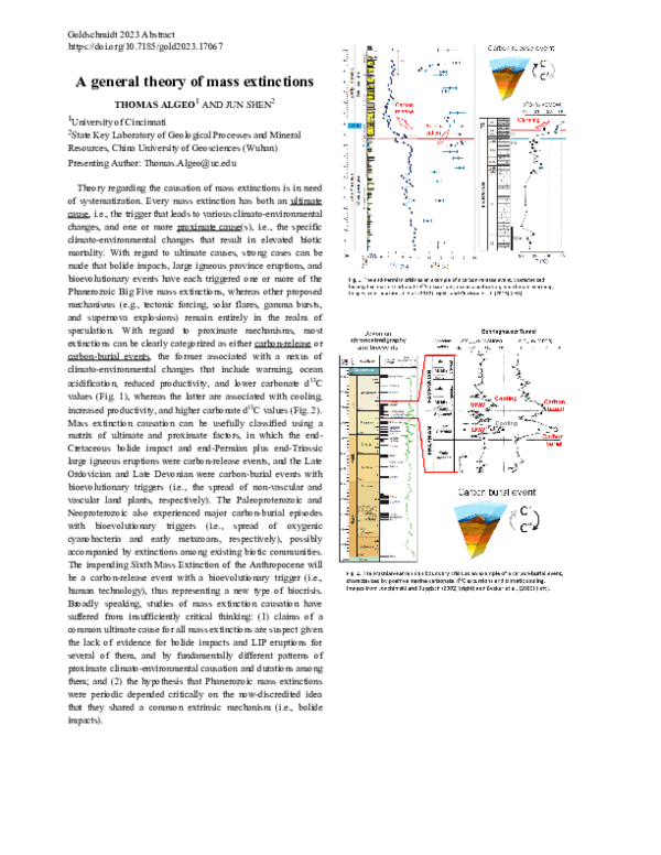(PDF) A general theory of mass extinctions