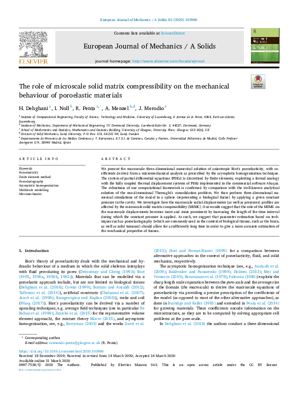 (PDF) The role of microscale solid matrix compressibility on the ...
