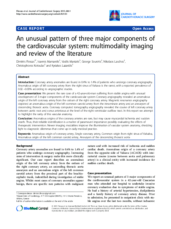 (PDF) An unusual pattern of three major components of the ...
