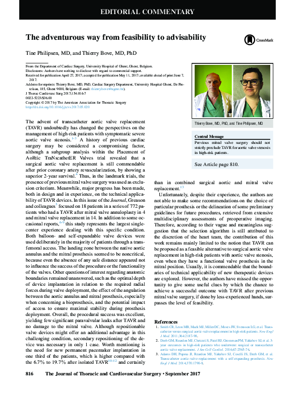 (PDF) The adventurous way from feasibility to advisability