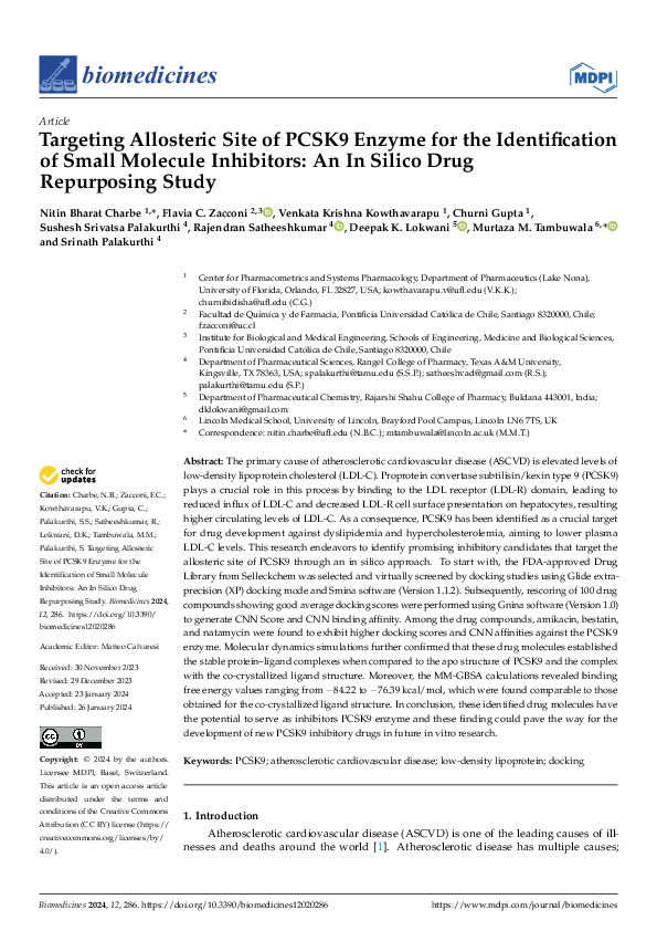 (PDF) Targeting Allosteric Site of PCSK9 Enzyme for the Identification ...