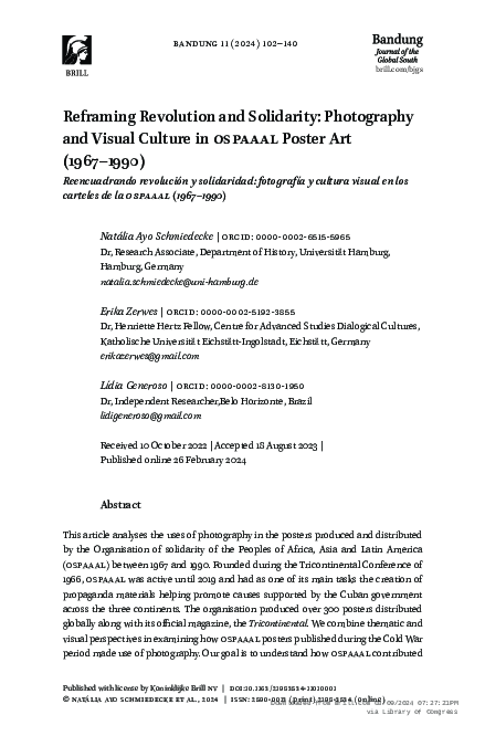 (PDF) Reframing Revolution and Solidarity: Photography and Visual ...