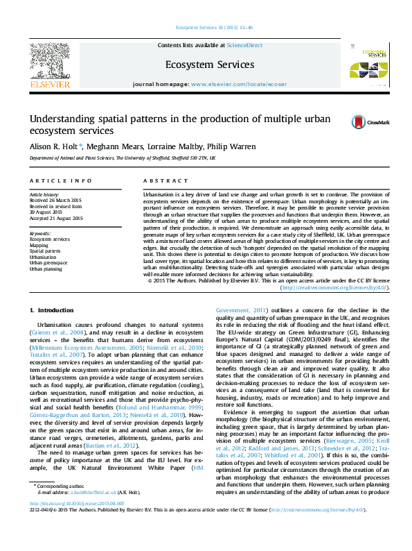 (PDF) Understanding spatial patterns in the production of multiple ...