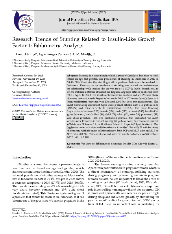 (PDF) Research Trends of Stunting Related to Insulin-Like Growth Factor ...