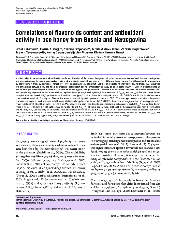 (PDF) Correlations of flavonoids content and antioxidant activity in ...