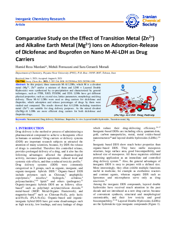 (PDF) Comparative study on the effect of transition metal (Zn2+) and ...