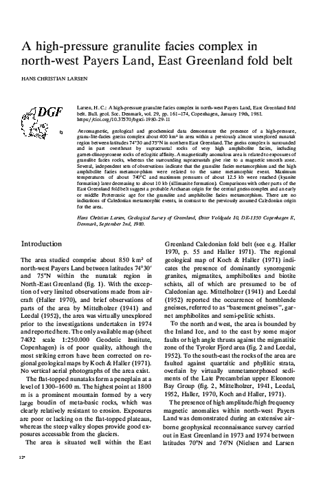 (PDF) A high-pressure granulite facies complex in north-west Payers ...