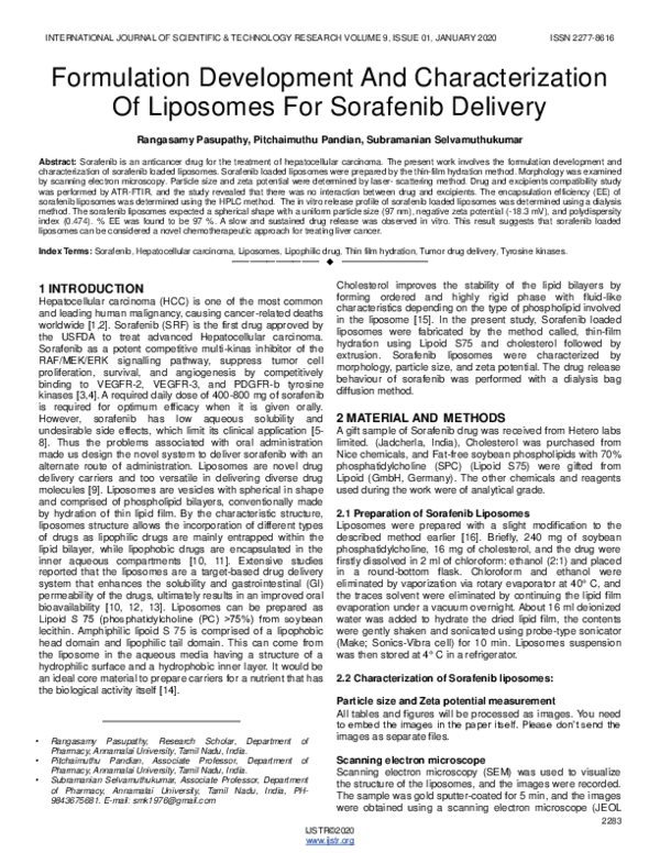 (PDF) Formulation Development and Characterization of Sustained Release ...