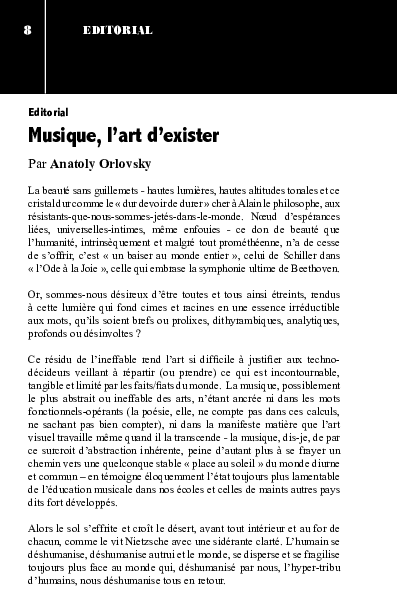(PDF) Musique, l’art d’exister