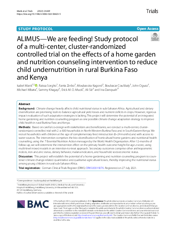 (PDF) ALIMUS—We are feeding! Study protocol of a multi-center, cluster ...