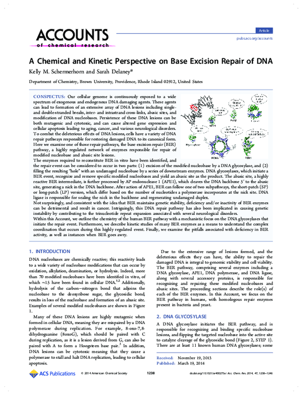 (PDF) Faculty of 1000 evaluation for A chemical and kinetic perspective ...
