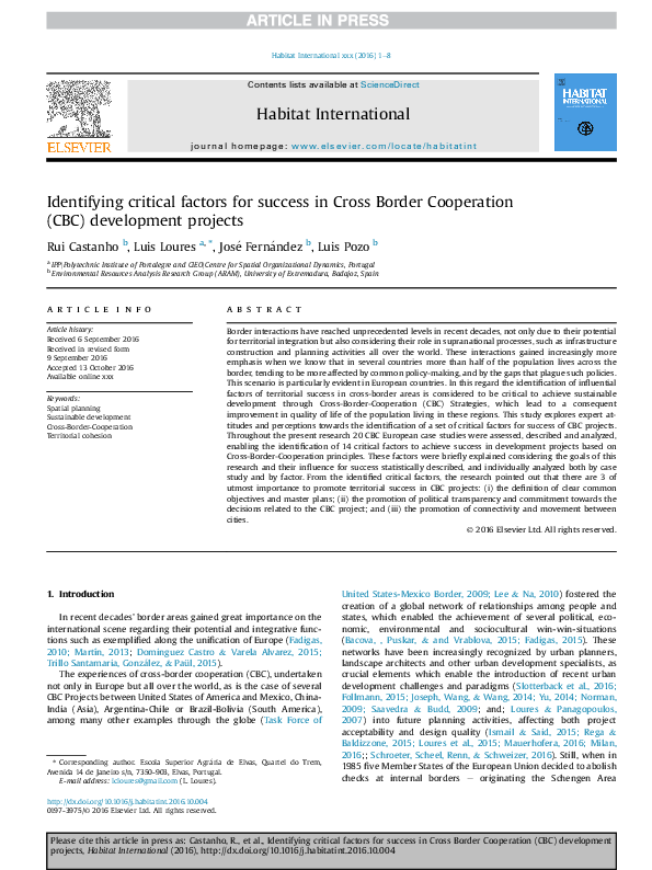 (PDF) Identifying critical factors for success in Cross Border ...