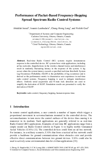 (PDF) Performance of Packet-Based Frequency-Hopping Spread Spectrum ...