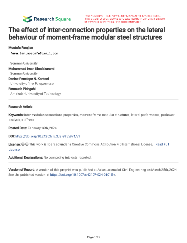 (PDF) The effect of inter-connection properties on the lateral ...