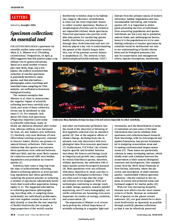 (PDF) Specimen collection: An essential tool
