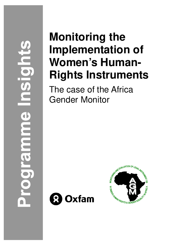 (PDF) Monitoring the Implementation of Women’s Human-Rights Instruments ...