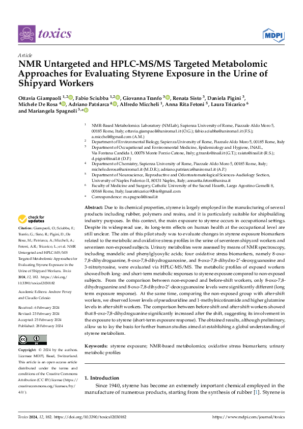 (PDF) NMR Untargeted and HPLC-MS/MS Targeted Metabolomic Approaches for ...