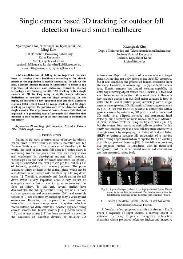 (PDF) Single camera based 3D tracking for outdoor fall detection toward ...