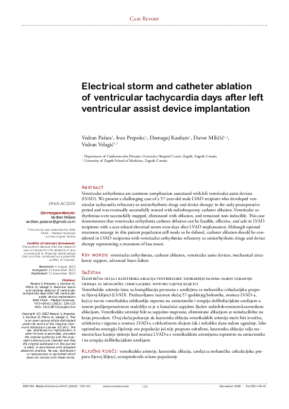 (PDF) Electrical storm and catheter ablation of ventricular tachycardia ...