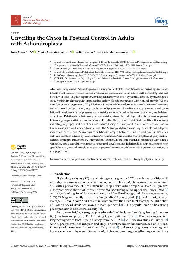 (PDF) Unveiling the Chaos in Postural Control in Adults with Achondroplasia