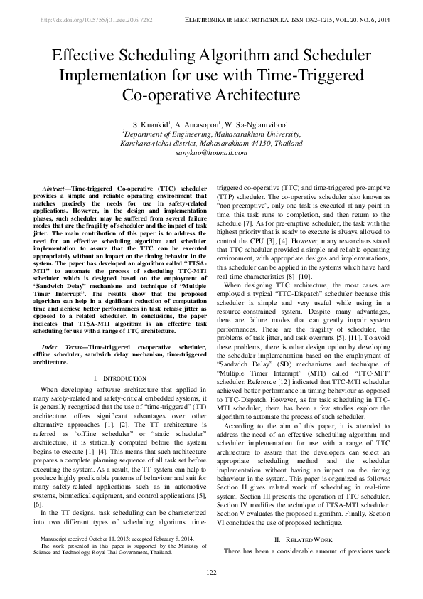 (PDF) Effective Scheduling Algorithm and Scheduler Implementation for ...
