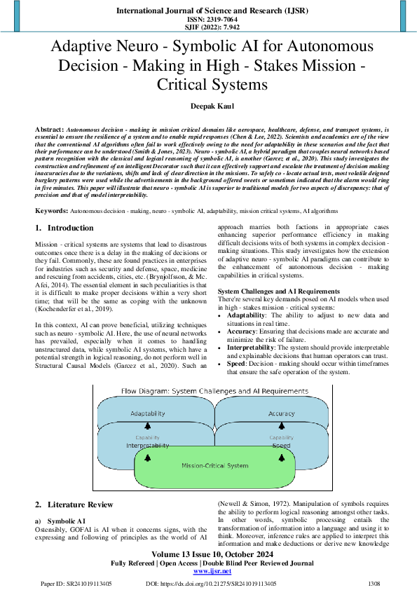 (PDF) Adaptive Neuro -Symbolic AI for Autonomous Decision -Making in ...