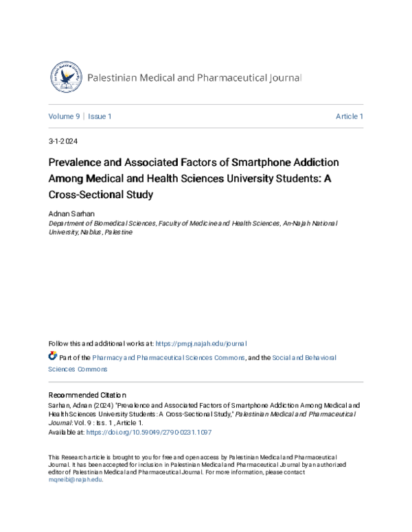 (PDF) Prevalence and Associated Factors of Smartphone Addiction Among ...