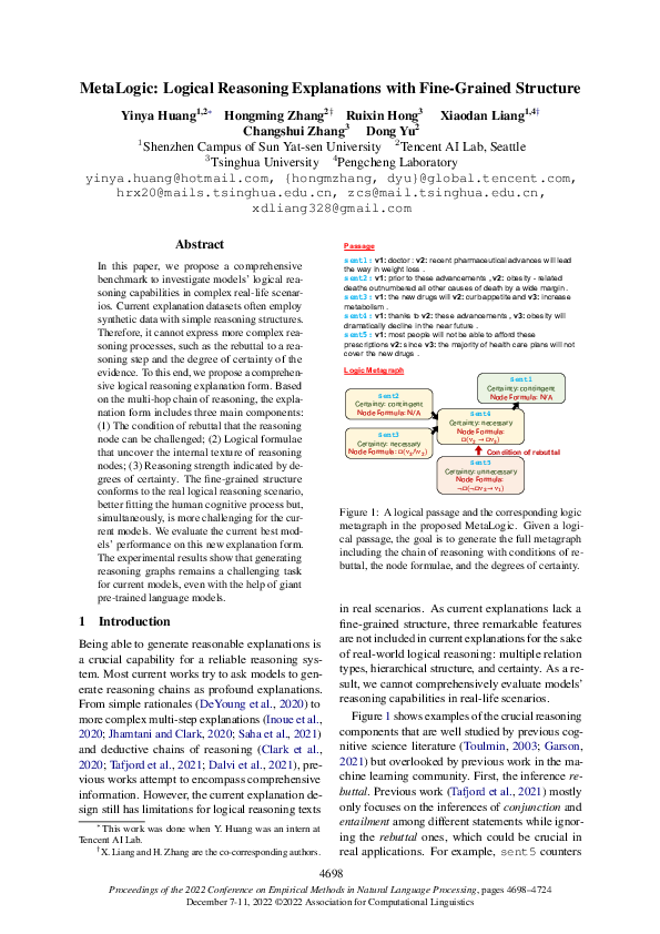 (PDF) MetaLogic: Logical Reasoning Explanations with Fine-Grained Structure