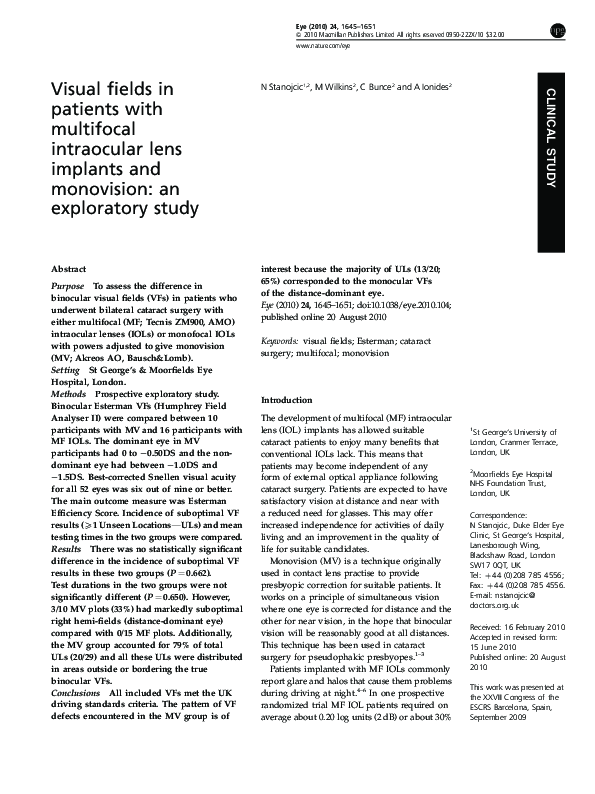 (PDF) Visual fields in patients with multifocal intraocular lens ...