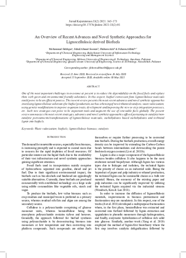 (PDF) An Overview of Recent Advances and Novel Synthetic Approaches for ...