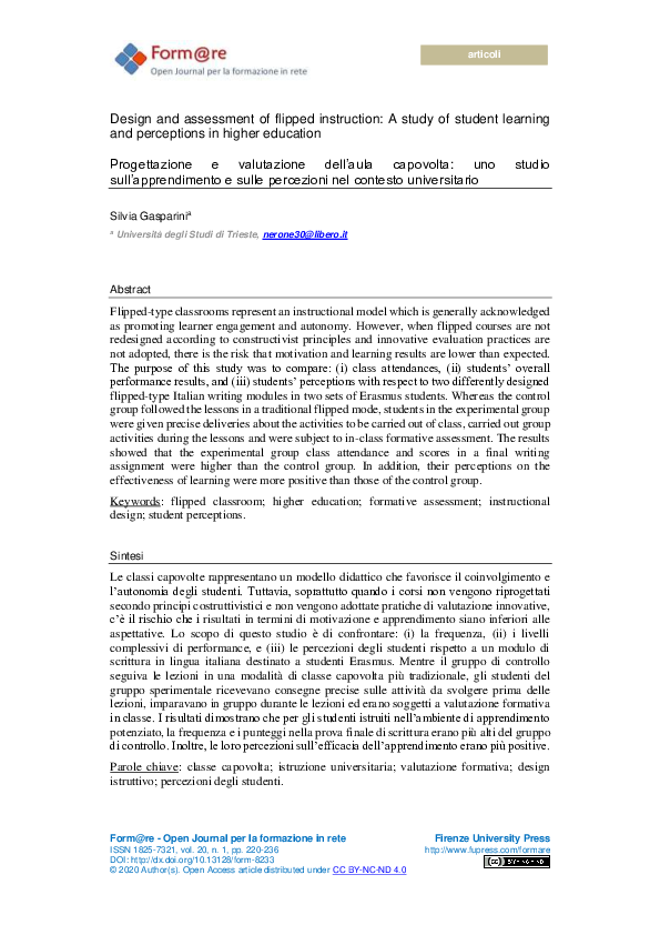 (PDF) Design and assessment of flipped instruction: A study of student ...