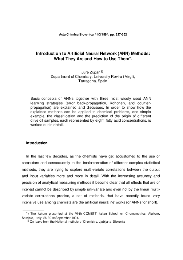 (PDF) Introduction to artificial neural network (ANN) methods: what ...