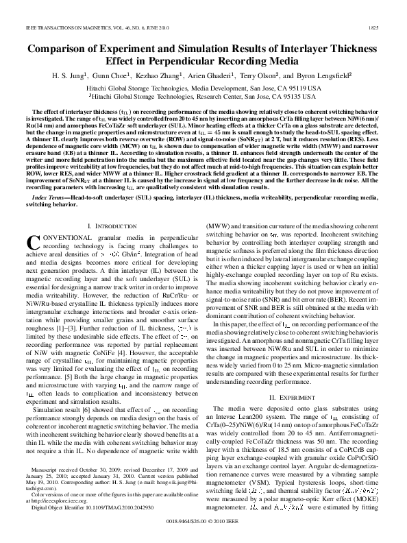(PDF) Comparison of Experiment and Simulation Results of Interlayer ...
