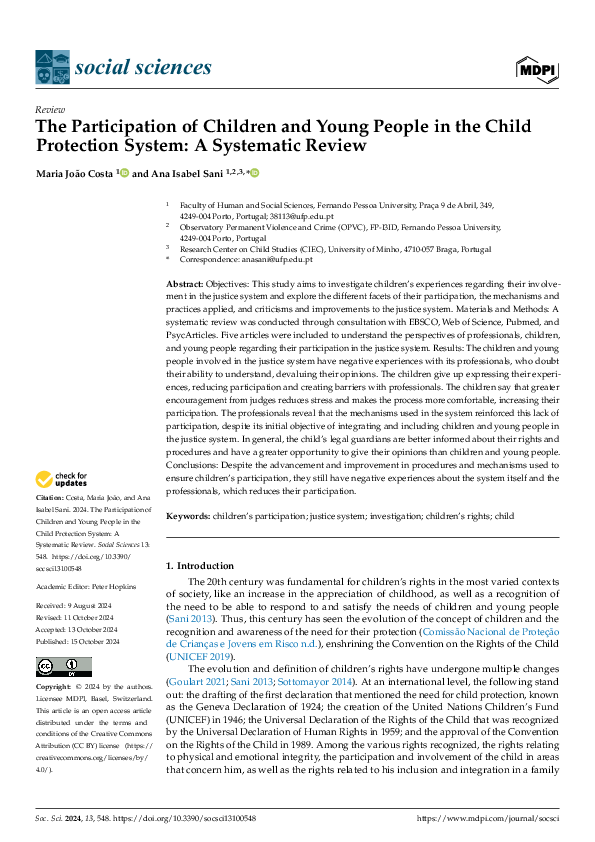 (PDF) The Participation of Children and Young People in the Child ...