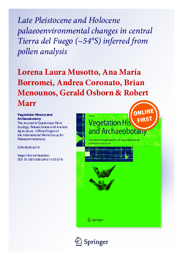 (PDF) Late Pleistocene and Holocene palaeoenvironmental changes in ...