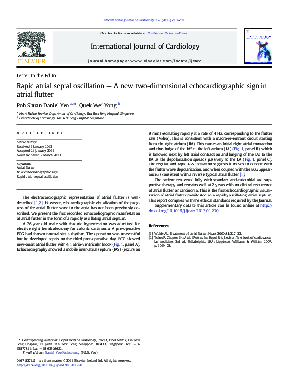(PDF) Rapid atrial septal oscillation — A new two-dimensional ...