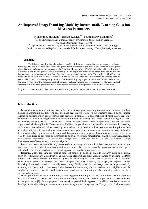 (PDF) An Improved Image Denoising Model by Incrementally Learning ...