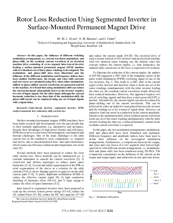 (PDF) Rotor loss reduction using segmented inverter in surface-mounted ...