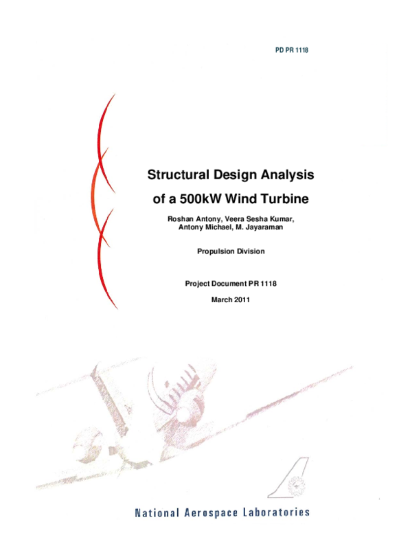 (PDF) Structural Design Analysis of a 500 kW Wind Turbine