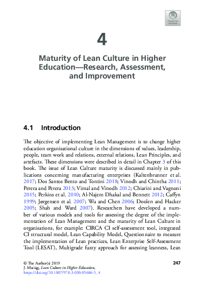 (PDF) Lean Culture in Higher Education: Towards Continuous Improvement