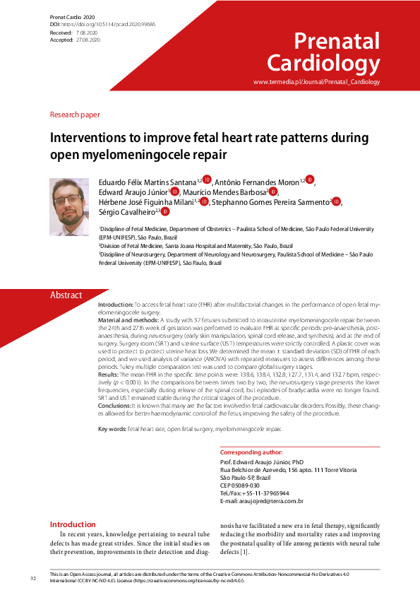 (PDF) Improving Fetal Heart Rate in Surgery