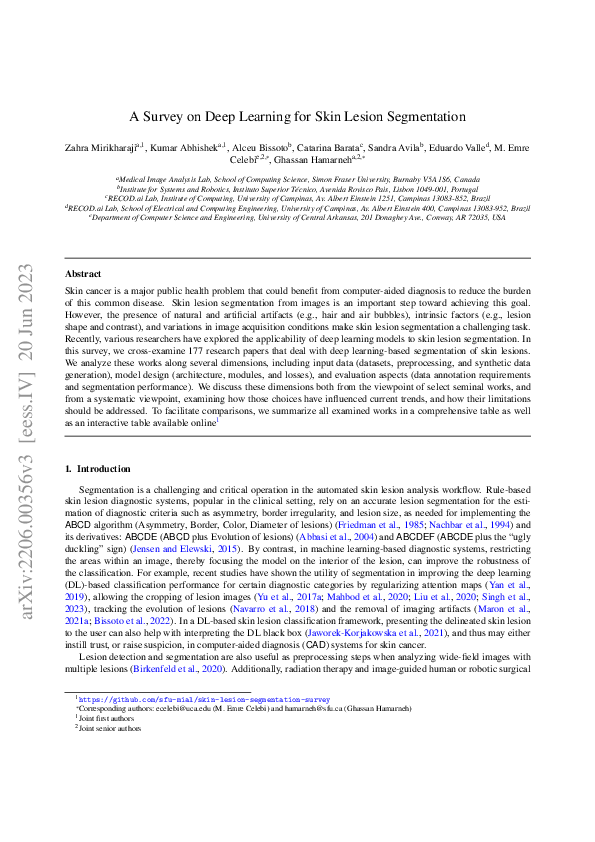 (PDF) A Survey on Deep Learning for Skin Lesion Segmentation