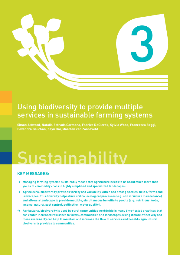 (PDF) Using biodiversity to provide multiple services in sustainable ...