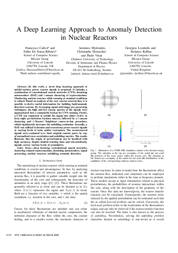 (PDF) A Deep Learning Approach to Anomaly Detection in Nuclear Reactors