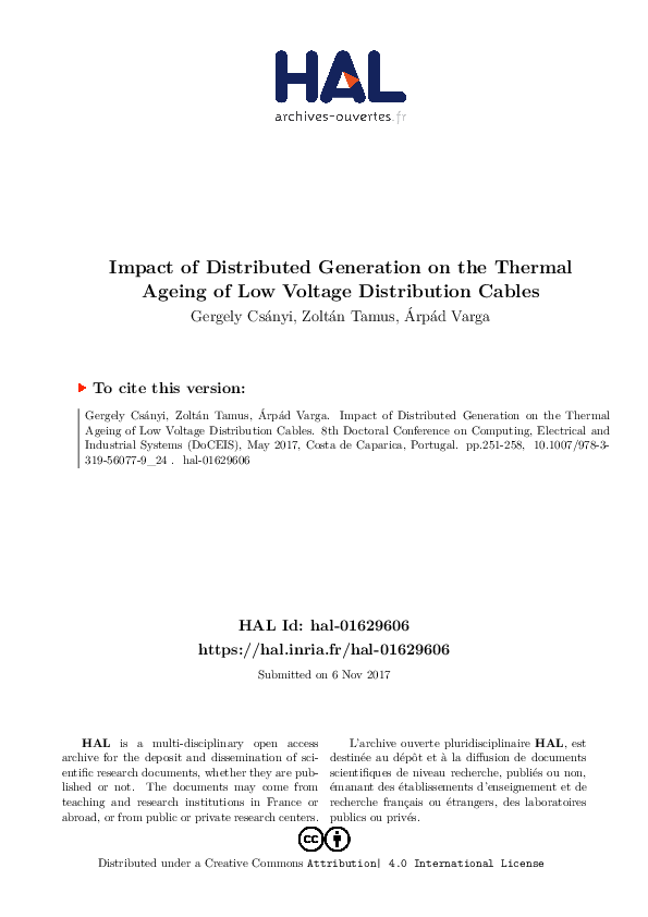 (PDF) Impact of Distributed Generation on the Thermal Ageing of Low ...