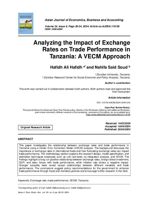 (PDF) Analyzing the Impact of Exchange Rates on Trade Performance in ...
