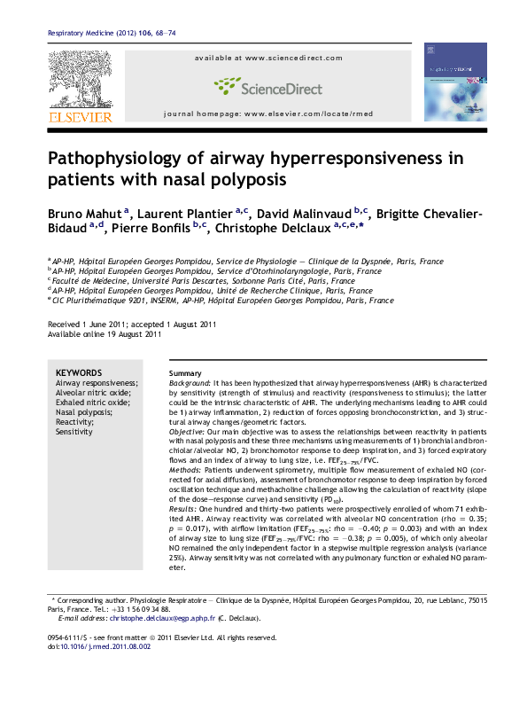 (PDF) Pathophysiology of airway hyperresponsiveness in patients with ...